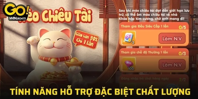 Một số tính năng hỗ trợ ẵm thưởng